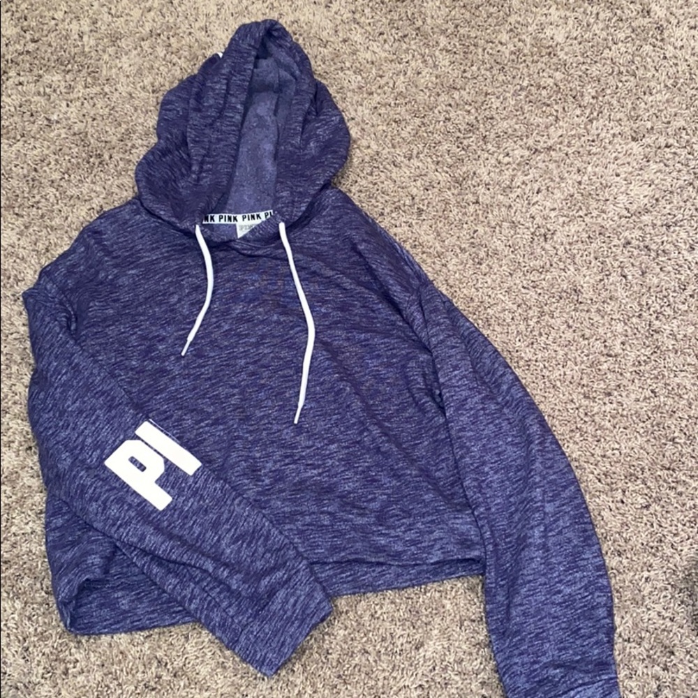 Purple PINK cropped hoodie
